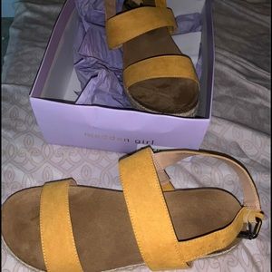 Mustard yellow sandals